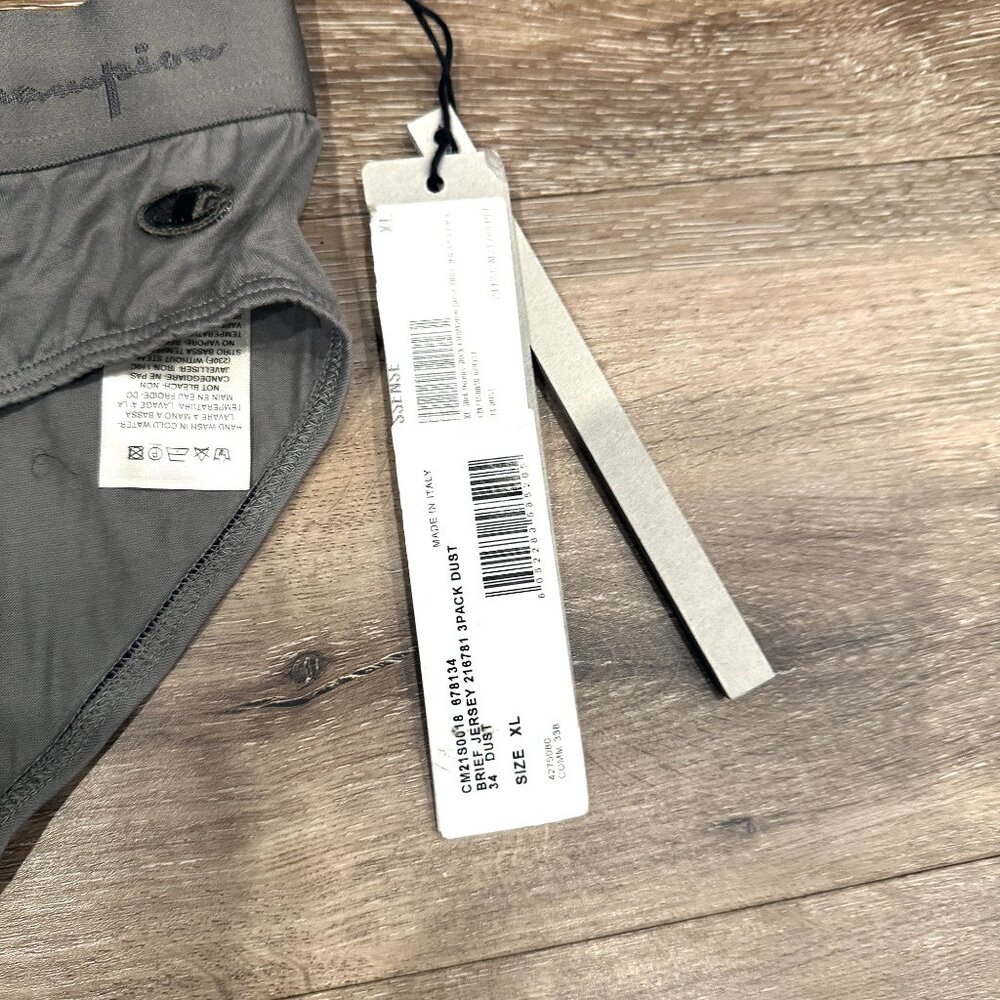 RICK OWENS WHITE CHAMPION EDITION ORGANIC COTTON BRIEF UNDERWEAR L SIGNATURE - Picture 3 of 5